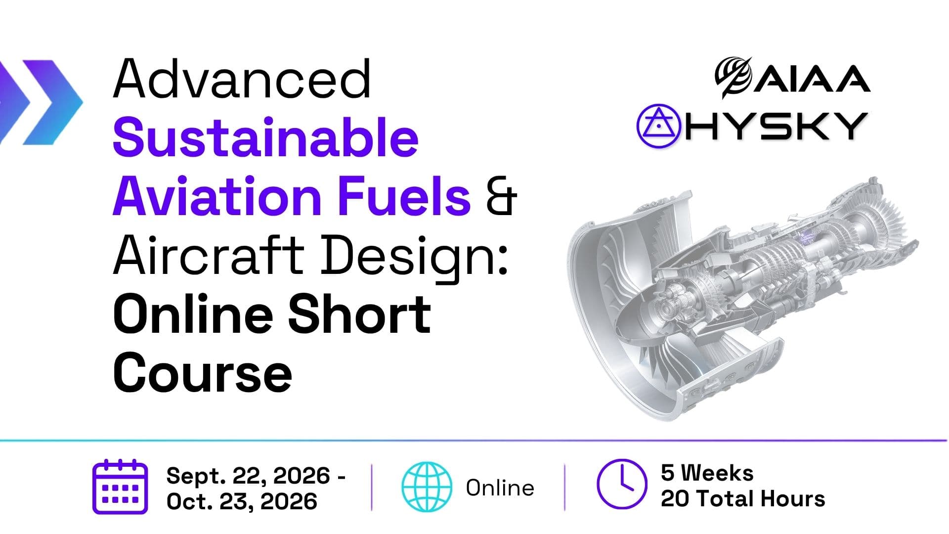 AIAA and HySky Advanced Sustainable Aviation Fuels and Aircraft Design online short course